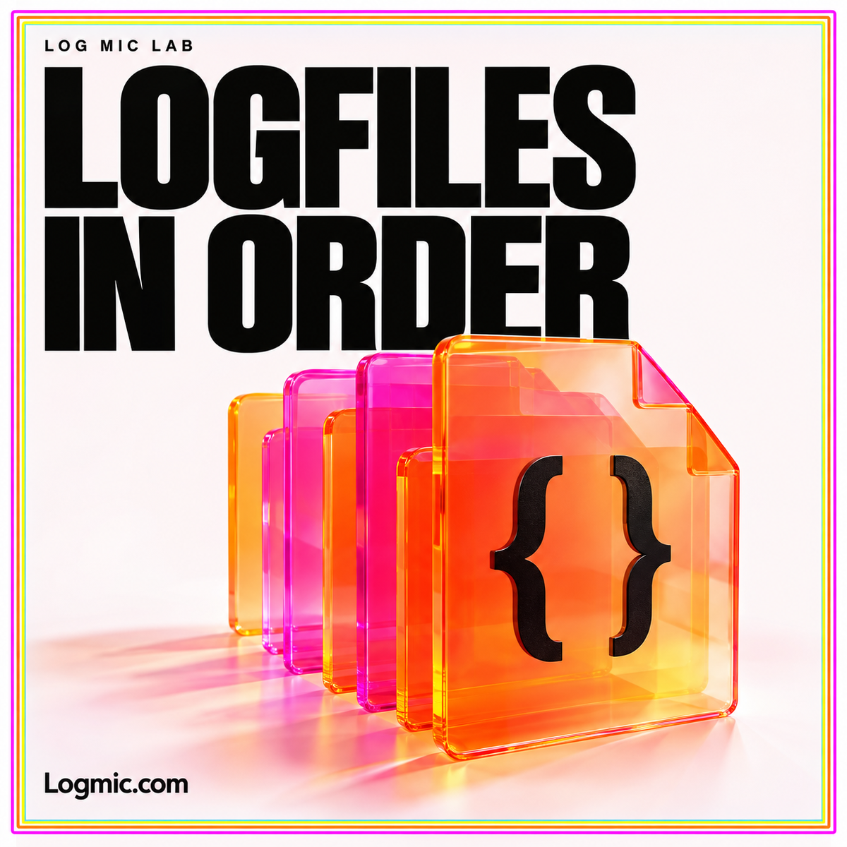 LOGFILES IN ORDER — original Logmic.com typography artwork for Logfile Logger