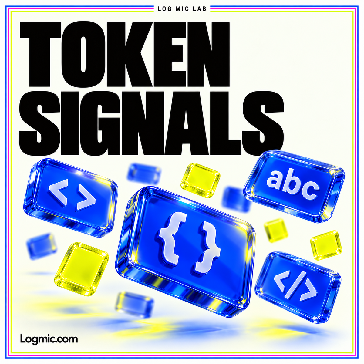 TOKEN SIGNALS — original Logmic.com typography artwork for Token Logger
